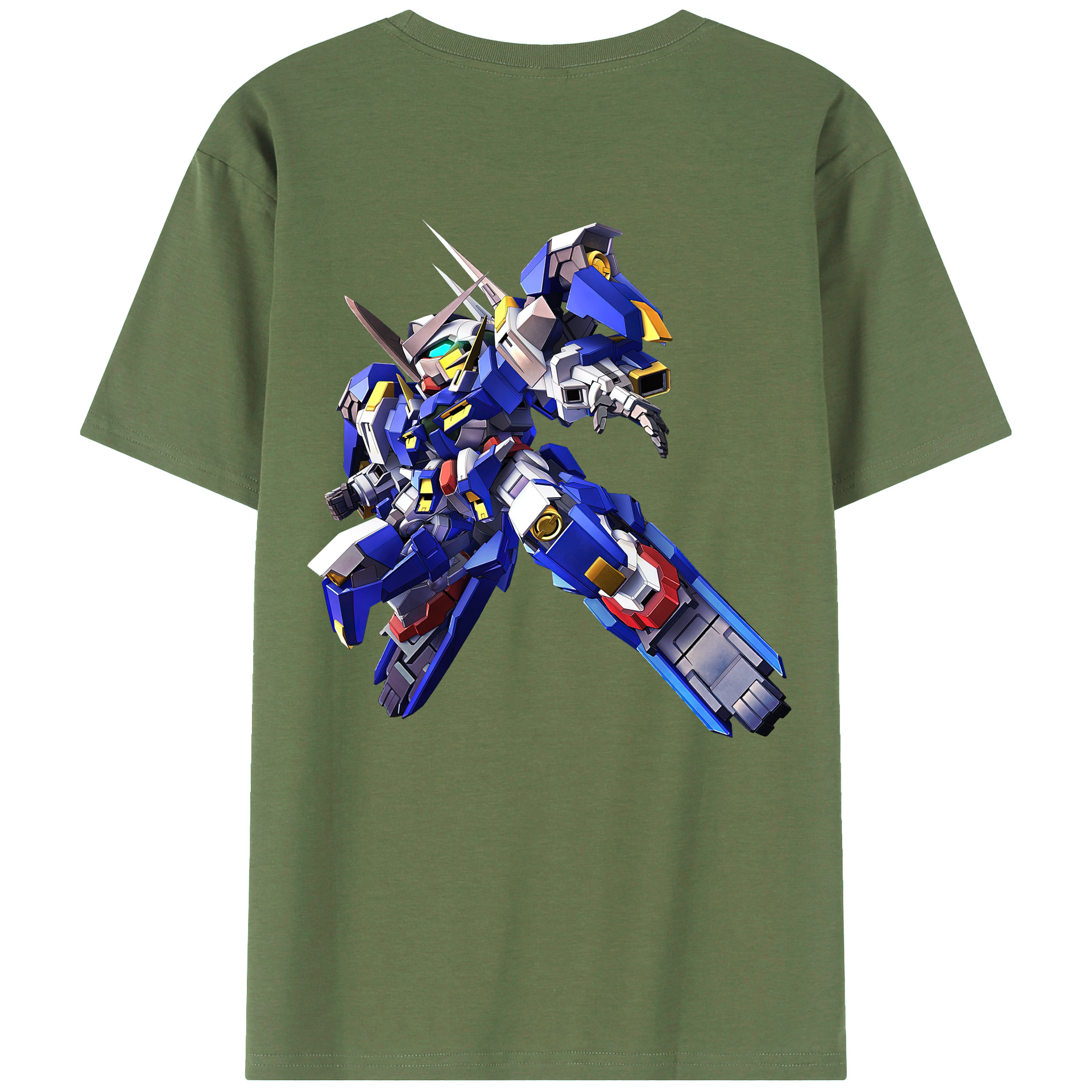 （画像用） 機動戦士ガンダム Mobile Suit Gundam 綿100％ メンズ半袖Tシャツ（バックプリント） 通気性